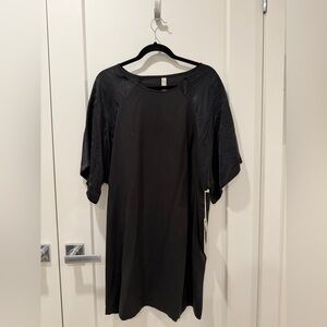 BNWT Eve Gravel Drop-Shoulder Shift Dress (Black)